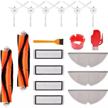 Совместимые аксессуары для пылесоса Xiaomi S50/S51 Roborock: Основная щетка, фильтр, боковая щетка, резервуар для воды