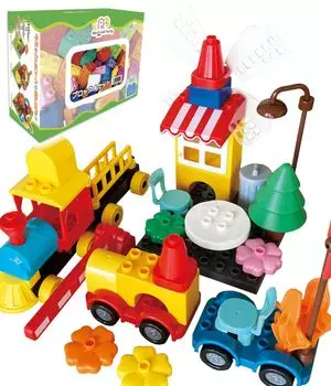 Совместимые блоки Radiant Party City Building Vehicle Set Совместимость с Duplo Anpanman Block Дополнительные покупки Большая емкость 500 г Лаборатория, Возможно,