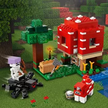 Совместимые наборы MOC MC My World Series Building Blocks The Mushroom House Детские игрушки Подарок No Box