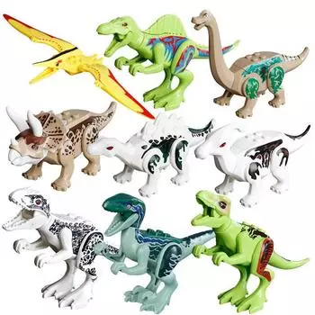 Совместимые с Lego строительные блоки динозавров: Трицератопс, Ти-Рекс, Велоцираптор - Развивающая игрушка для детей Dinosaur (Random Model)