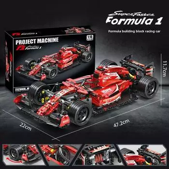 Совместимые с LEGO строительные блоки для детей, модель гоночного автомобиля Ferrari F1