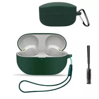 Совместимые с Sony защитные наушники KONXISA Silicone Easy to Comes with Easy to Carry WF-1000XM5 Case, Case, Case, Material, Wear, Противоударный, темно-зеленого