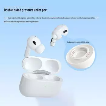 Совместимые силиконовые амбушюры для Apple AirPods Pro 1-го/2-го поколения с пылезащитной сеткой и функциями шумоподавления. белый