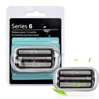 Совместимые сменные лезвия Braun для Series 6 и Series 7 Сменные лезвия 73S Сменные лезвия, совместимые с Series 6 Бритвенная головка Series 6 серебряный