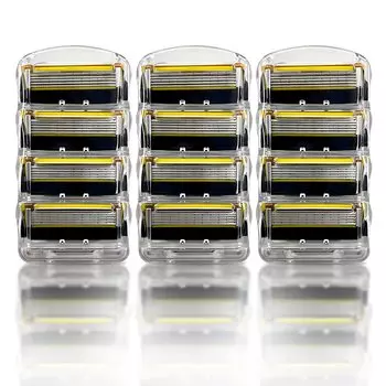 Совместимые сменные лезвия Gillette ProShield Ручная бритва ProShield, 12 сменных лезвий для бритвы Совместимая сменная бритва