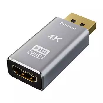 Совместимый адаптер 4K DP - HDMI, видеоконвертер 30 Гбит/с для монитора, ПК, ноутбука