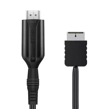 Совместимый адаптерный кабель, совместимый с PS2 и HDMI, 1 м, 480i/480p/576i, кабель-конвертер аудио-видео чёрный