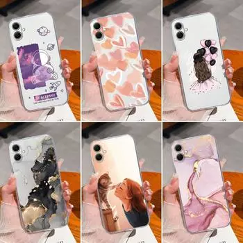 Совместимый чехол для Samsung F14 S24 FE M35 A16 A26 S25 Plus Ultra S25Ultra A06 A36 A56, новый модный противоударный силиконовый чехол для Samsung с изображением астронавта Cool Girl Samsung A06