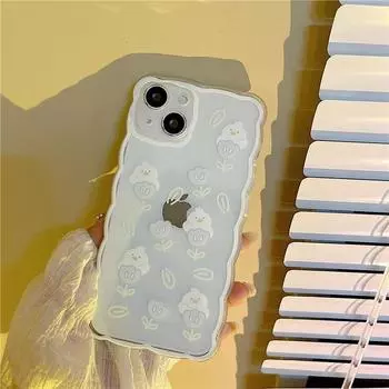 Совместимый чехол Zhitai для Apple Big Wave iPhone 13/14/15 Pro Max, дизайн «Утиный цветок», XS/XR/6/7/8 iPhone 14 Pro