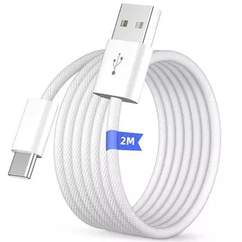 Совместимый кабель для зарядки iPhone16/15 USB-C, совместимый с Carplay, 2 м, USBA From Type-C, совместимый с iPhone15 16 Pro Max Plus/iPad Pro/iPad 10/Air 5/4/iPad