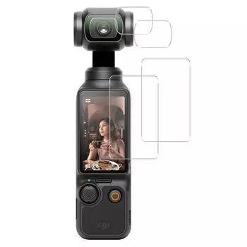 Совместимый комплект стеклянной пленки DJI Osmo Pocket 3, пленка AGC Asahi DJI Osmo Pocket3, защитная пленка для объектива, защитная пленка для ЖК-дисплея OSMO Pocket 3, гладкое закаленное стекло