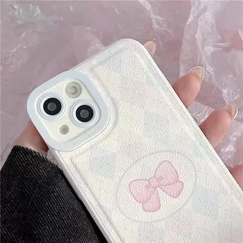 Совместимый кожаный чехол Zhitai для iPhone 14/13 Pro/Xs Max - популярный дизайн с бантом 78P iPhone 11 Pro