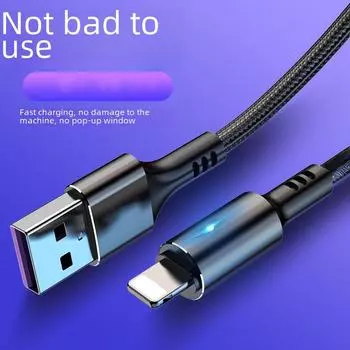 Совместимый плетеный кабель Apple Lightning для iPhone XS/8/11/12 Pro Max — быстрая зарядка, креативный дизайн. 0.25m, Android фиолетовый