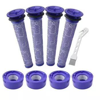 Совместимый предварительный/постфильтр для Dyson V7/8 Blue - 9 шт. в упаковке разноцветный