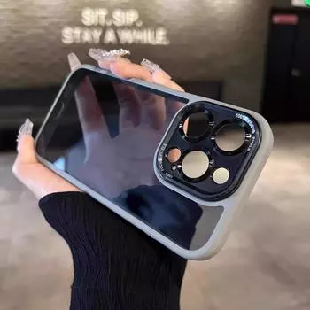 Совместимый прозрачный защитный чехол от падения для iPhone 15 Pro/Pro Max - золотой iPhone15pro пустынный/золотой