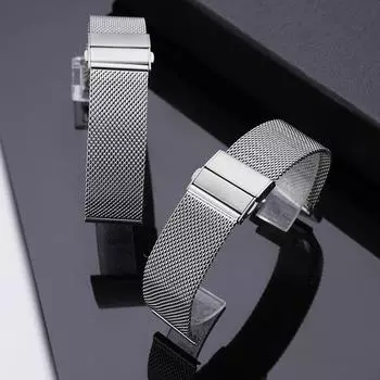 Совместимый ремешок из нержавеющей стали для Apple iWatch и Huawei GT4: Двойная миланская застежка 22 мм Width 20mm серебряный
