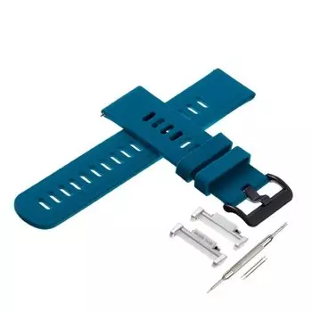 Совместимый ремешок Multi Adapter Flex Silicone Remesh Ширина 22 мм Сменный ремешок Бирюзовый Адаптер [GEARS CLUB] G-SHOCK G-Shock Синий/Серебристый