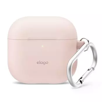 Совместимый с AirPods 4 чехол силиконовый чехол с карабином ударопрочный мягкий тонкий чехол для защиты от падений беспроводная зарядка совместимый с MagSafe 4 4-го поколения