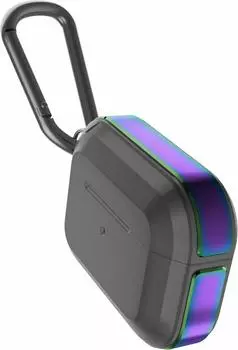 Совместимый с AirPods Pro чехол из ударопрочного алюминия с карабином, чехол из гибридного алюминия и поликарбоната, амортизирующий чехол, защита от царапин и падений