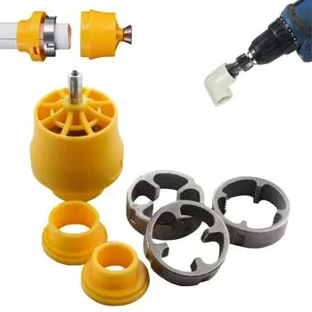 Совместимый с электрической дрелью комплект для нарезания резьбы труб с различными размерами плашек One Size