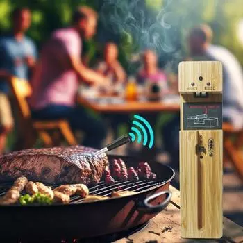 Совместимый с Bluetooth беспроводной термометр для мяса для приготовления пищи на гриле водонепроницаемый пищевой термометр для духовки с зондом Smart App перезаряжаемый термометр для барбекю Sets