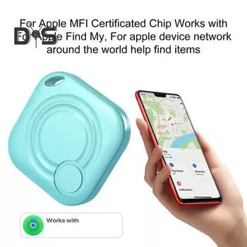 Совместимый с Bluetooth трекер, устройство против потери, защита конфиденциальности, легкий, компактный, работающий от батареи трекер для багажа, искатель ключей небесно-голубой