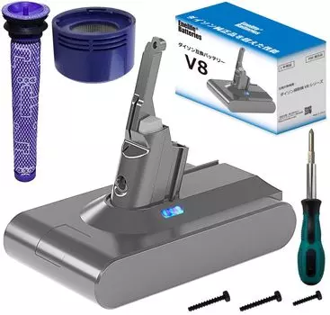 Совместимый с Enelife Dyson V8 японский небольшой и производительный с аккумулятором с длительным сроком службы HH10 Trigger Fluffy Pro Animal Pro с выхлопной системой среднего размера (SV10 и т.д.