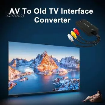 Совместимый с HDMI адаптер видео-аудио конвертера Антикоррозийный универсальный адаптер с широкой совместимостью AV-HDMI-совместимый адаптер чёрный