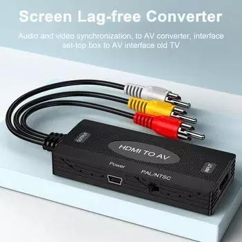 Совместимый с HDMI адаптер видео-аудио конвертера Антикоррозийный универсальный адаптер с широкой совместимостью AV-HDMI-совместимый адаптер