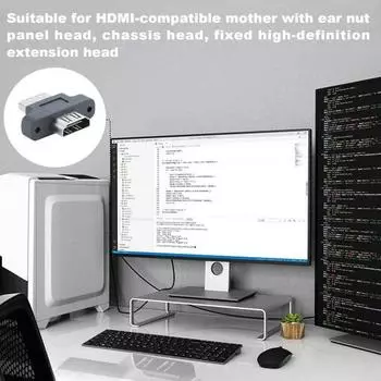 Совместимый с HDMI адаптер Yousheng Стабильная передача сигнала Антипомеховый адаптер с медным сердечником чёрный