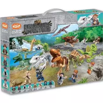 Совместимый с LEGO блок Kidsers Dino Adventure, разноцветный
