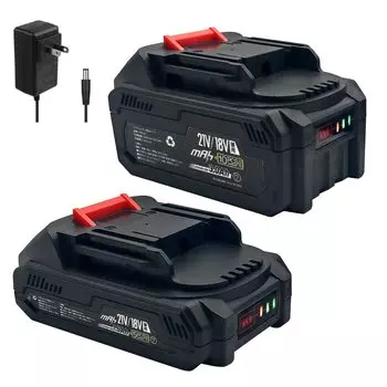 Совместимый с Makita набор из 2 аккумуляторов большой емкости, может работать в течение долгих часов. Перезаряжаемый литий-ионный светодиодный индикатор уровня заряда аккумулятора для электроинструментов Makita.