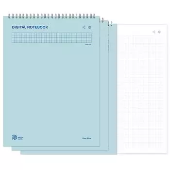 Совместимый с Neo блокнот N с кольцом типа B5, сетка, вертикальное отверстие, 112P НОУТБУК Dear smartpen(писать цифровые) [ЦИФРОВОЙ Синий] [3 книги] NDO-DN190