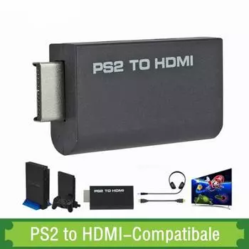 Совместимый с PS2 в HDMI аудио-видео конвертер 480i/480p/576i с аудиовыходом 3,5 мм поддерживает все режимы отображения PS2 в HD Package A