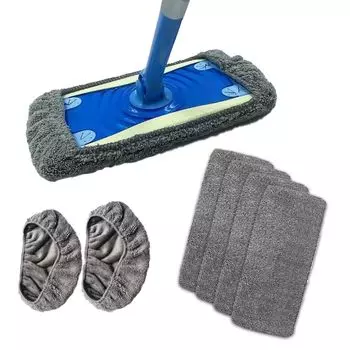 Совместимый с Quickle Wiper очиститель для пола Совместимый с сухим воском So&Saku Pad, Pad, Rag, Wipe, (5 кусков) серый