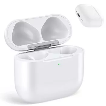 Совместимый сменный чехол для беспроводной зарядки AirPods 4-го поколения, только чехол для зарядки с портом USB C и кнопкой синхронизации Bluetooth белый