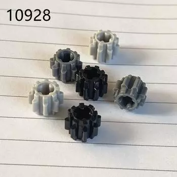 Совместимый строительный блок 10928, аксессуары для строительных блоков с мелкими частицами, запасные части для технологий 6012451, 8-зубчатое колесо 1