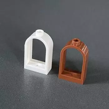 Совместимый строительный блок 30044, строительный блок из мелких частиц, детали сцены дома с видом на улицу, 1X2X2, рама окна-купола 2/3 1 piece