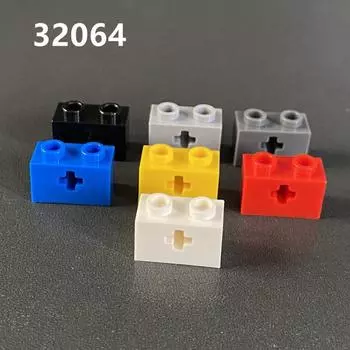 Совместимый строительный блок 32064, кирпич с отверстием, запасные части для строительного блока технологического оборудования, 1X2, отверстие для вала, ударяющее, высокое, кирпичное отверстие, балка 1 piece