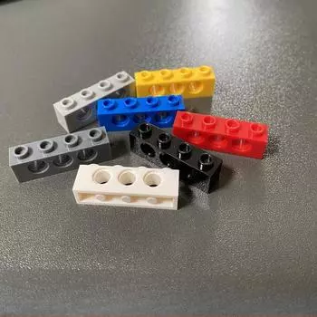 Совместимый строительный блок 3701 отверстие кирпичные детали, технологическое машиностроение строительные блоки запасные части 1X4 толстый кирпич с 3 отверстиями выпуклости 1 piece
