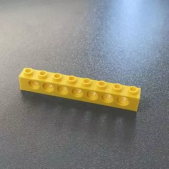 Совместимый строительный блок 3702 отверстия кирпич, технологическое машинное оборудование строительные блоки запасные части 1X8 с 7 отверстиями Bump High Brick части 1 piece (about 2.74 grams)