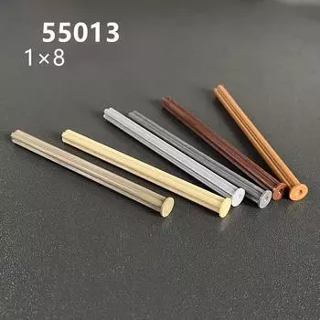 Совместимый строительный блок 55013 Технологический строительный блок Запасные части 4499858 Гвоздь стержень 1X8 стержень с отрезанным концом 1