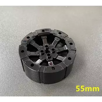 Совместимый строительный блок 55817, аксессуары для строительных блоков с мелкими частицами, колесо повозки викингов 55 мм, детали оптом, черный 1 piece