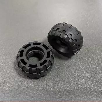 Совместимый строительный блок 56891, оптовые детали, строительные блоки из мелких частиц, аксессуары 4506553, автомобильная шина 37X18 мм, кожа колеса 1