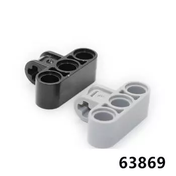 Совместимый строительный блок 63869 Building Block Technology Spare Parts 6007966 Серый 4538007 Соединение вала болтом 1 piece