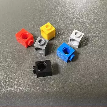 Совместимый строительный блок 6541 Hole Brick Technology механические строительные блоки аксессуары 1X1 с 1 отверстием Bump High Brick 4119014 1 piece