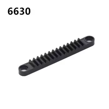 Совместимый строительный блок 6630 Building Block Technology Spare Parts 4275503 черный 1X8 с отверстием для болта Gear Strip 1 piece