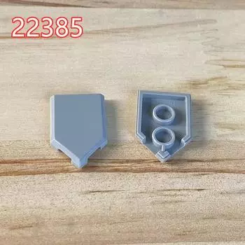 Совместимый строительный блок, детали для мелких строительных блоков 22385, рыцарский щит, аксессуары для плитки, легкая пластина 2X3, угловая резка 10 1 piece