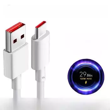 Совместимый зарядный кабель Gold Label 6A для Xiaomi 14 Pro, Mi 11, 12, 13 и Note 11 Pro