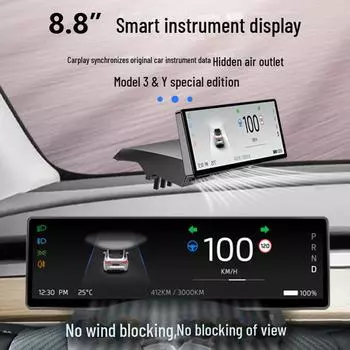 Совместимый ЖК-дисплей Tesla Model 3/Y с интеграцией OTA Intelligent CarPlay T3pro instrument screen, Model Y (2019-2021)